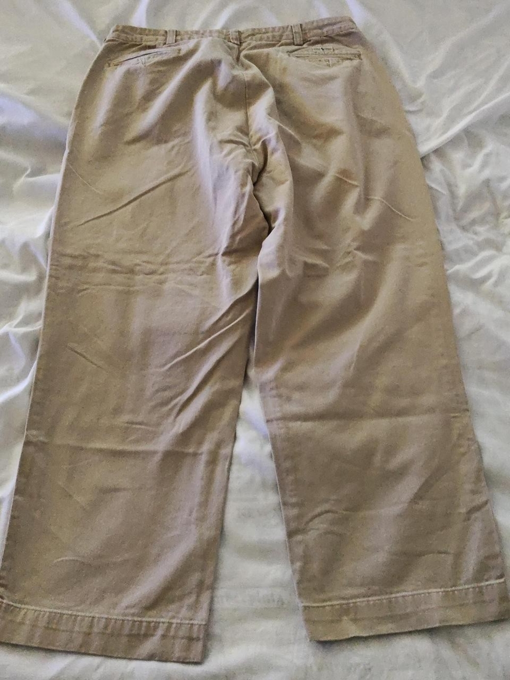 Ralph Lauren Light Beige Polo Chino Wide Leg Pants - Picture 3 of 6